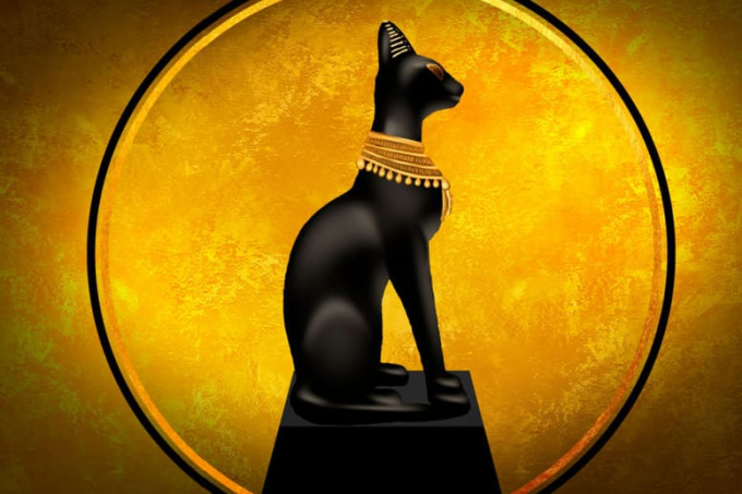 egipska figurka kota